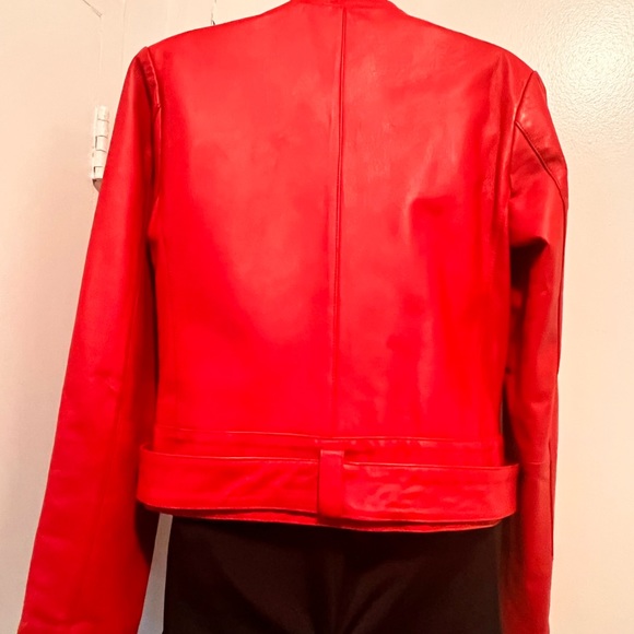 Mendocino red leather jacket - Picture 4 of 11